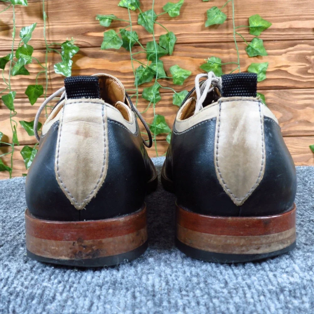 Johnston & Murphy 15-4705 Mens Cap Toe Oxford Size 9M Dress Shoes Black Leather‎